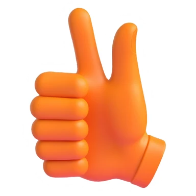 a thumbs up hand sticker