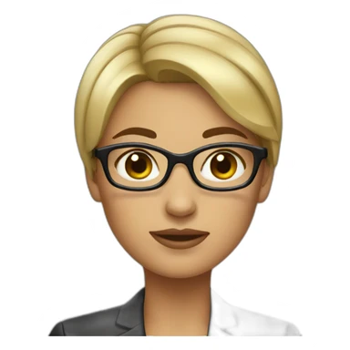 Female Lawyer with short hair sticker