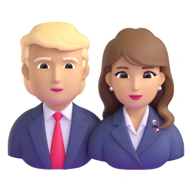 Donald and Melania Trump sticker