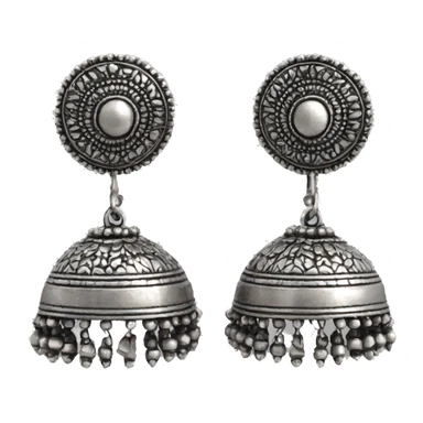 silver jhumka sticker