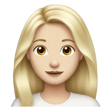Pale skin, hazel eyes, blonde hair with brown roots sticker