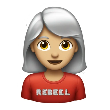 The word Rebels in red with silver rhinestones  sticker