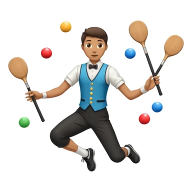 Juggler with clubs,Street Performers sticker