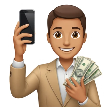 Earning money from phone selfie  sticker