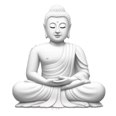 white buddha statue sticker