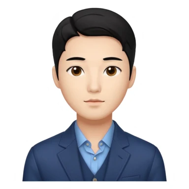 Create a handsome korean men  sticker