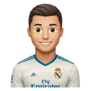 cristiano ronaldo wearing a real madrid jersey sticker