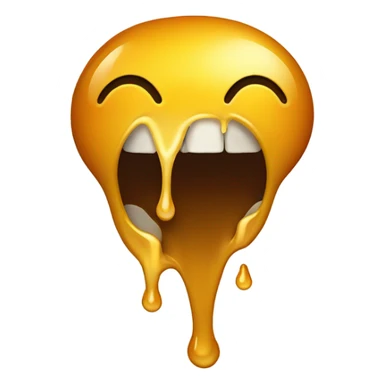 honey dripping out of mouth in shape of bone sticker