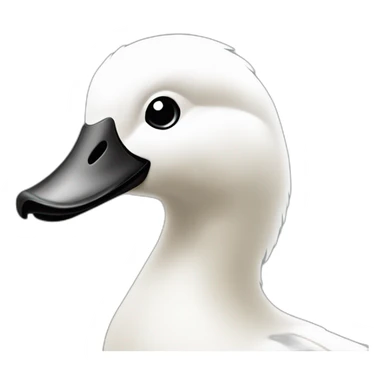 Pato blanco dibujo sticker