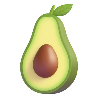 soft and rounded avocado sticker