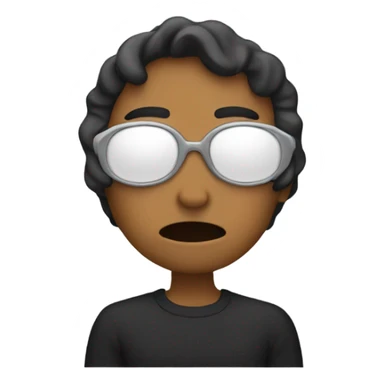 I want a face with hands covering the eyes sticker