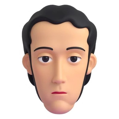 face of an 1800s person with a solemn, reflective expression, remembering the Alamo sticker