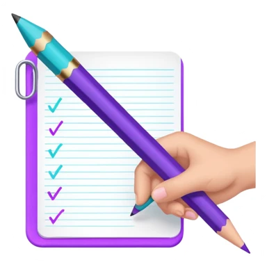 Glitter Purple and Cian pencil hand write  sticker