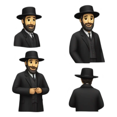 Hasidic man   sticker