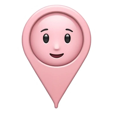 pale pink location pin emoji without face sticker