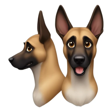 Malinois sur kangourou sticker