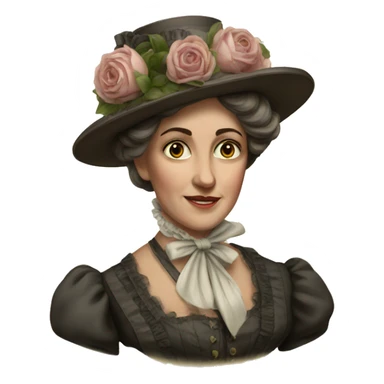 victorian woman sticker