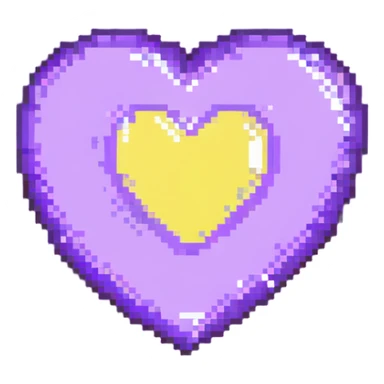 violet shining heart sticker