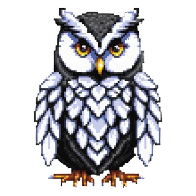 colorful owl with detailed feathers sticker