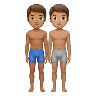 Naked man with penis between legs sticker