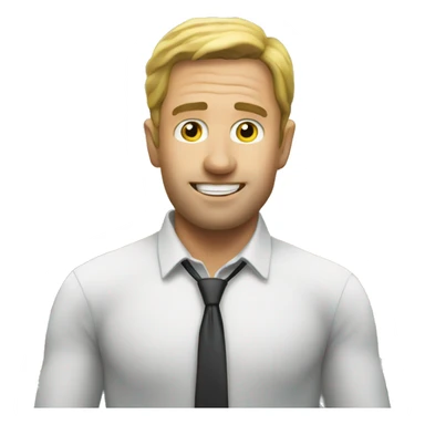 Bitcoin man work business sticker