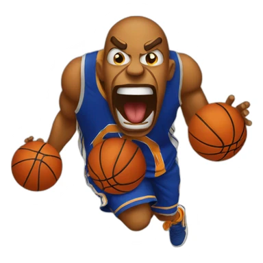 Screaming basketball sticker