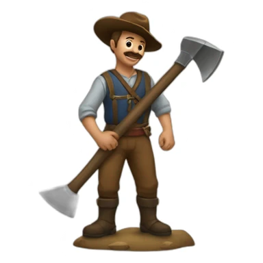 pioneer with axe sticker