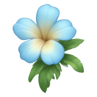 pastel blue Tropical flower sticker