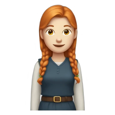 Ginger girl with a mulet sticker