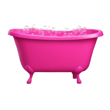 Hot pink bathtub overfilled with bubbles  sticker