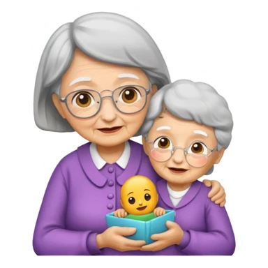 Grandma holding ba y sticker