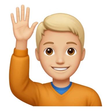 teaming face with hand up sticker