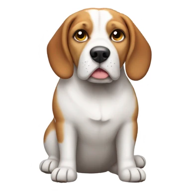 obese beagle sticker