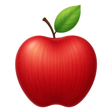 Corduroy plush textured apple sticker