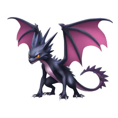Edgy Cool Nargacuga-Noivern-Pokémon Full Body sticker
