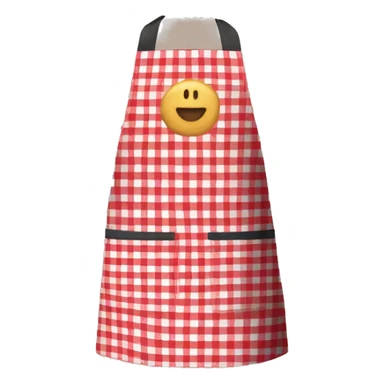 Red and white gingham apron sticker