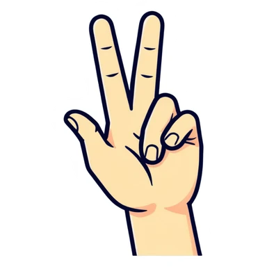 Person saying no with finger sticker