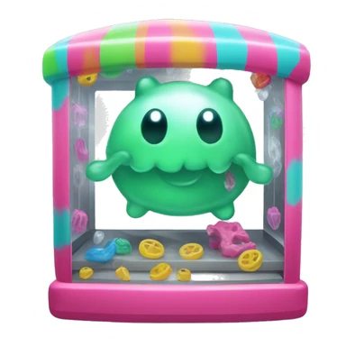 A claw machine made of slime sticker