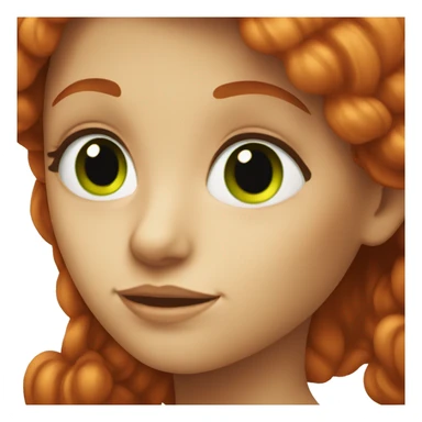 red-haired girl with green eyes sticker