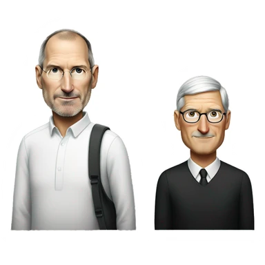 steve jobs and tim cook together sticker