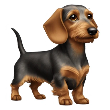 wirehaired dachshund profile entité body sticker