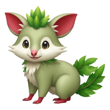 Virizion-Aurora-Possum-Amaura-Shaymin-hybrid-creature (full body) sticker