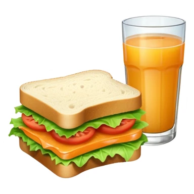 sandwiche and juice sticker