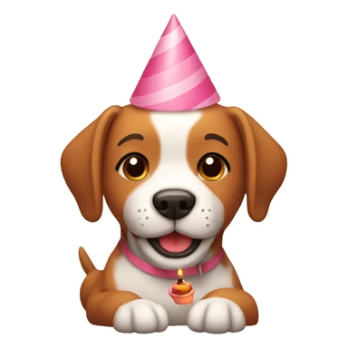 Birthday Cake with a Dog sticker