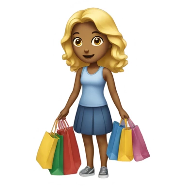  Girl holding shopping bags  sticker
