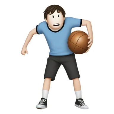 Diary of a wimpy kid playing dodgebal sticker