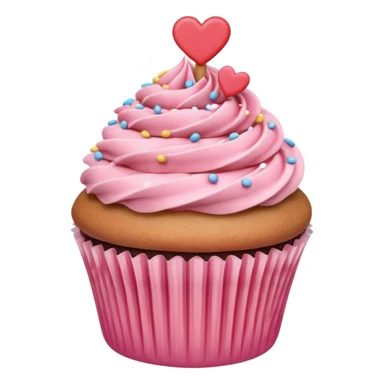 Valentine’s Day themed cupcake with sprinkles sticker