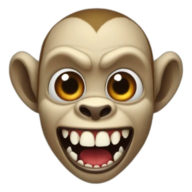 monkey vampire teeth sticker