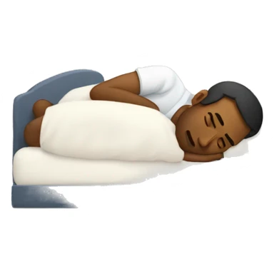 Man sleeping in bed  sticker