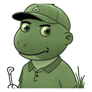 Golfer wet sticker